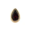 Garnet Pear In Bezel Threaded End In Gold