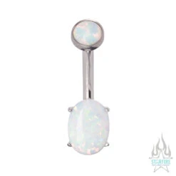 Oval-Cut Opal Cabochon Navel Curve -Starfire – Body Jewelry 40438 Anatometal Oval Cut Opal Navel Curve Single OP17 a99259a5 3f7c 47ff 893f 4b823d04c4aa
