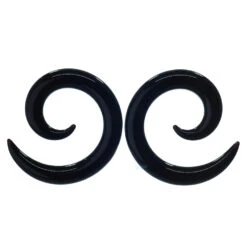Glass Spirals -Starfire – Body Jewelry 40446 GorillaGlassGlassSpiralsSingleBlack4ga.2