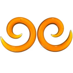 Glass Spirals -Starfire – Body Jewelry 40446 GorillaGlassGlassSpiralsSingleHoney2ga.2