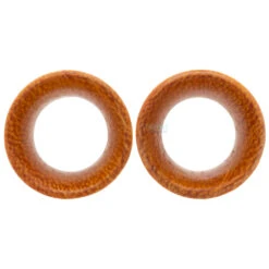 Wood Tunnels - Orange Osage -Starfire – Body Jewelry 40538 OmericaOrganicWoodTunnels OrangeOsageSingle1.22
