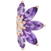 Threadless: "Valentina" End In Gold With Amethyst & CZ's -Starfire – Body Jewelry 40562 BuddhaJewelryOrganicsthreadlessValentinaEndinGoldwithAmethyst CZ sSingleRoseGoldVENDORPHOTO 54a71e5b 8b98 4f57 8f75 1ee6d8b2feda