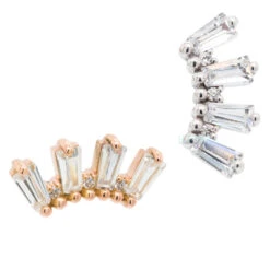 Threadless: "Crown Jewels" End In Gold With White CZ's