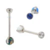 Faceted Gem & Opal Ball In Prongs Tongue Barbell - Custom Color Combos -Starfire – Body Jewelry 40599 IndustrialStrengthFacetedGemandOpalBallinProngsTongueBarbell customcolorcombosAsstGroup