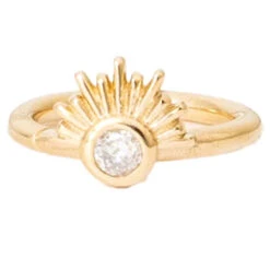 "Blaze" Continuous Ring In Gold With Gemstone -Starfire – Body Jewelry 40601 Tawapa Blaze ContinuousRinginGoldwithGemstoneSingleYellowGoldWhiteDiamondVENDORPHOTO1 bb3ab70c df49 4dcb bfdd 72df4b936b7e