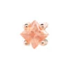 Prong-Set Princess-Cut Threaded End In Gold With Oregon Sunstone ON AXIS -Starfire – Body Jewelry 40615 BVLABodyVisionProng SetPrincess CutThreadedEndinGoldwithOregonSunstoneSingleRoseGold1