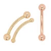 Gold Curved Barbell -Starfire – Body Jewelry 40616 BodyVisionBVLABasicGoldCurvedBarbellAsstGroup1