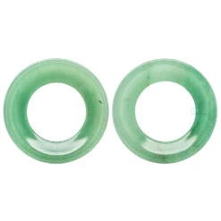 Stone Eyelets - Green Aventurine -Starfire – Body Jewelry 40670 DiabloOrganicsStoneEyelets GreenAventurineSingle11.22