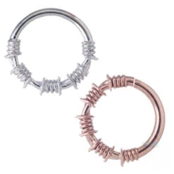 Barbed Wire Continuous Ring In Gold