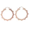 Lotus Hoop Earrings -Starfire – Body Jewelry 40686 TawapaLotusHoopEarringsSingleRoseGold2