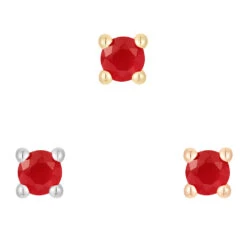 Threadless: Prong-Set Garnet End In Gold