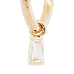 "La Madeleine" Charm In Gold With White Topaz -Starfire – Body Jewelry 40717 LaMadeleineCharminGoldwithWhiteTopazsingleYellowGold3