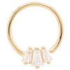 "Gemma" Seamless Ring In Gold With CZ's