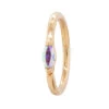 "Zuri" Seam Ring In Gold With Mercury Mist Topaz -Starfire – Body Jewelry 40741 BuddhaJewelryOrganicsZuriSeamlessRinginGoldwithMercuryMistTopazSingleYellowGold1