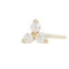 "Trio" Nostril Screw In Gold With 1.5mm Brilliant-Cut Gem