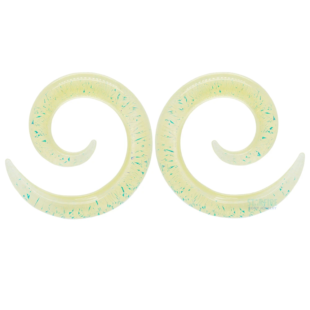 Starfire – Body Jewelry -Starfire – Body Jewelry 40788 GorillaGlassMarCollection2020DichroicGlassSpiralsSingle4ga.UR2 1