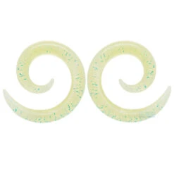 'Mar' Collection 2020 Dichroic Glass Spirals -Starfire – Body Jewelry 40788 GorillaGlassMarCollection2020DichroicGlassSpiralsSingle4ga.UR2