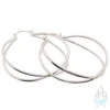 "Verses" Hoop Earrings -Starfire – Body Jewelry 40790 TawapaVersesHoopEarringsSingleSilver3