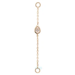 Teardrop Cable Chain Attachment In Gold With CZ -Starfire – Body Jewelry 40796 BuddhaJewelryOrganicsTeardropCableChainAttachmentinGoldwithCZ sSinglesYellowGold1 b701eaab c376 4f32 89bd a011d0b4dad5
