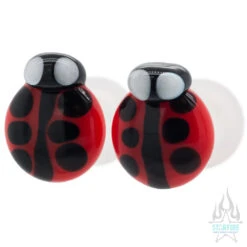 Ladybug Glass Plugs -Starfire – Body Jewelry 40862 GlasswearStudiosLadybugGlassPlugsSingle2ga1