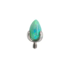 "Dragon Egg" Threaded End With Opal In Prong's -Starfire – Body Jewelry 40888 IndustrialStrengthDragonEggOpalinProng sSeparateThreadedEndSingleLG1 d3e39f52 b40c 4085 9a24 4a0d5305b580