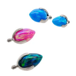 "Dragon Egg" Threaded End With Opal In Prong's