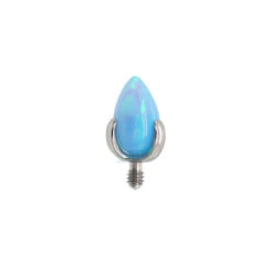 "Dragon Egg" Threaded End With Opal In Prong's -Starfire – Body Jewelry 40888 IndustrialStrengthDragonEggwithOpalinProng sSeparateThreadedEndSingle3mmSB1