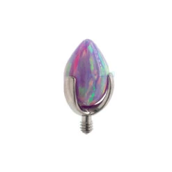 "Dragon Egg" Threaded End With Opal In Prong's -Starfire – Body Jewelry 40888 IndustrialStrengthDragonEggwithOpalinProng sSeparateThreadedEndSingle4mmLL1 49b5f4f0 ec78 4075 85e7 96e5d74dc8ca