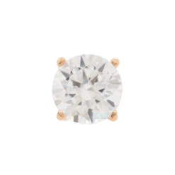 6mm "Tiffany" Prong-Set Brilliant-Cut Gem Threaded End In Rose Gold