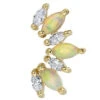 "Athena" Threaded End In Gold With DIAMONDS & Genuine White Opals -Starfire – Body Jewelry 40914 1 6bd52cd3 bce9 4e3d b83e c6d9d6cb3f24