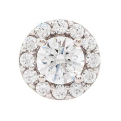 "Altura" Nostril Screw In Gold With White CZ's -Starfire – Body Jewelry 40938 BodyVision BVLAAlturaNostrilScrewinGoldwithWhiteCZ sSingleWhiteGold6.5mm2