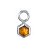 Honeycomb Charm In Gold With Rose Cut Citrine -Starfire – Body Jewelry 40948 BodyVision BVLAHoneycombCharminGoldwithRoseCutCitrineSingleWhiteGoldVENDORPHOTO