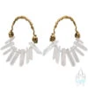 Medusa Clear Quartz Crystal Hoops