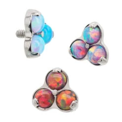 Opals In Trinity (Menage A Trois) Threaded End