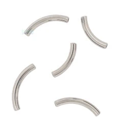 Titanium Threaded Curved Barbell Shaft - 16 Ga.