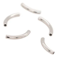 Stainless Steel Threaded Curved Barbell Shaft - 12 Ga.