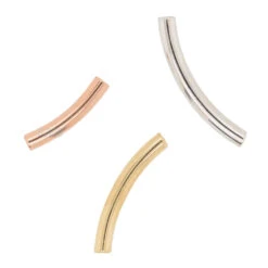 Gold Threaded Curved Barbell Shaft