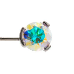 Threadless: Prong-Set Side-Set Faceted Gem End -Starfire – Body Jewelry 41082 IndustrialStrengththreadless Prong SetFacetedGemSide SetEndSingleABCZ3 Prong2