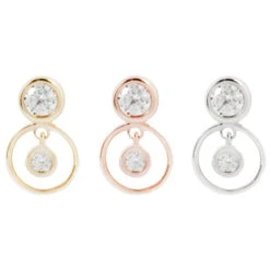 Threadless: "Warhol" End With Dangle In Gold With CZ's -Starfire – Body Jewelry 41128 BuddhaJewelryOrganicsthreadlessWarholEndinGoldwithCZ sAsstGroup1VENDORPHOTO