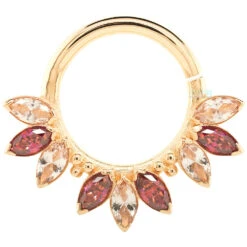 "Sedona" Seam Ring In Gold With Marquise-Cut Brilliant Gems - Custom Color Combos