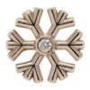 Snowflake Threaded End In Gold & Platinum With CZ -Starfire – Body Jewelry 41208 KiwiDiamondSnowflakeinGoldwithCZonflatbackSingleWhiteGold2