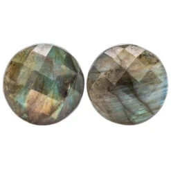 Faceted Stone Plugs - Labradorite -Starfire – Body Jewelry 41265 DiabloOrganicsFacetedStonePlugs LabradoriteSingle3.42