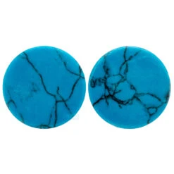 Mayan Style Stone Plugs - Turquoise -Starfire – Body Jewelry 41279 OracleBodyJewelryMayanStyleStonePlugsSingleTurquoise5.82
