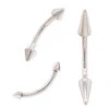 Stainless Steel Spike Curved Barbell -Starfire – Body Jewelry 41302 AnatometalStainlessSteelSpikeCurvedBarbellAsstGroup1