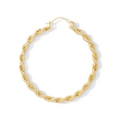 Rope Chain Hoop Earrings -Starfire – Body Jewelry 41317 Tawapa Rope Chain Hoop Earrings YG VENDOR PHOTO