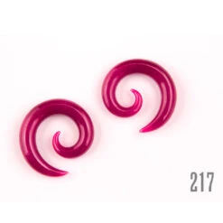 'Upcycle' Collection Glass Spirals -Starfire – Body Jewelry 41320 GorillaGlass Upcycle CollectionGlassSpiralsSingle2ga.GoldRuby217VENDORPHOTO