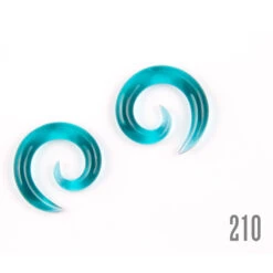 'Upcycle' Collection Glass Spirals -Starfire – Body Jewelry 41320 GorillaGlass Upcycle CollectionGlassSpiralsSingle4ga.Turquoise210VENDORPHOTO