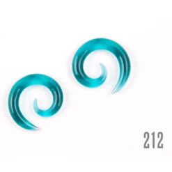 'Upcycle' Collection Glass Spirals -Starfire – Body Jewelry 41320 GorillaGlass Upcycle CollectionGlassSpiralsSingle4ga.Turquoise212VENDORPHOTO