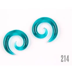 'Upcycle' Collection Glass Spirals -Starfire – Body Jewelry 41320 GorillaGlass Upcycle CollectionGlassSpiralsSingle4ga.Turquoise214VENDORPHOTO