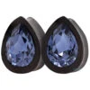 Teardrop Swarovski Plugs In Wood - Tanzanite -Starfire – Body Jewelry 41356 EsotericOrganicsTeardropSwarovskiPlugsinWood TanzaniteSingle3.418mmx13mm1